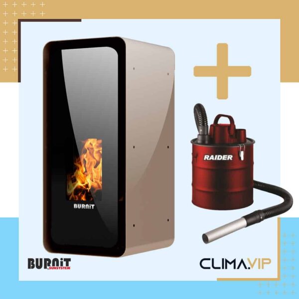 Пелетна камина с водна риза BURNiT Calor Cappuccino 13 kW